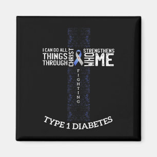 Diabetes Awareness Diabetic Warrior Gift T-Shirt Magnet