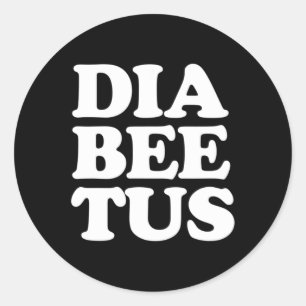 Diabetes Awareness Fun Diabeetus Runder Aufkleber