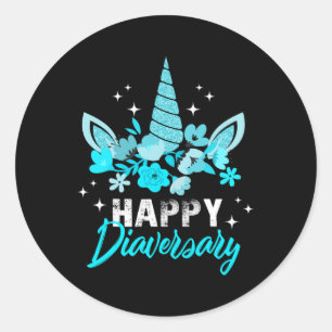 Diabetes Awareness Happy Diaversary Niedlich T Runder Aufkleber