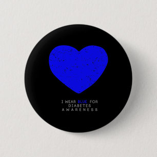Diabetes Awareness Heart Button