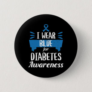 Diabetes Awareness Monat I Tragen Blue T1 T2 Button