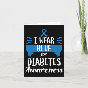 Diabetes Awareness Monat I Tragen Blue T1 T2 Karte