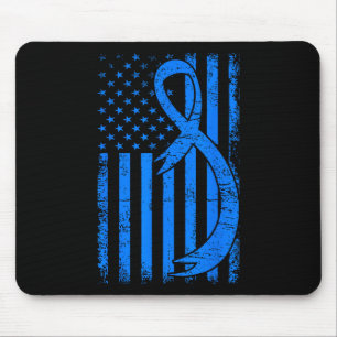 Diabetes Awareness Monatsflagge Blauer Band T1d Ty Mousepad