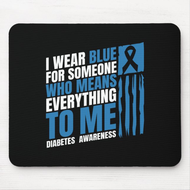 Diabetes Awareness Month Messy Bun Mother T1 T2 Mousepad (Vorne)