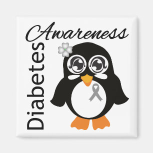 Diabetes Awareness Penguin Magnet