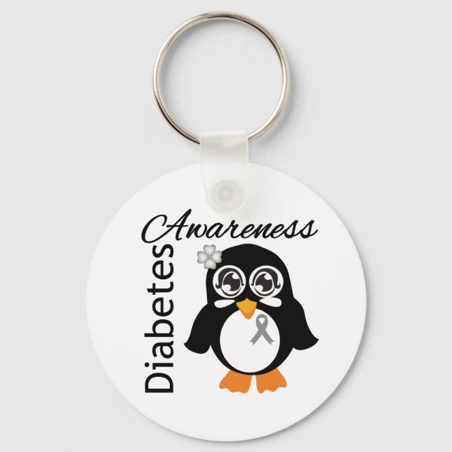 Diabetes Awareness Penguin Schlüsselanhänger (Vorderseite)