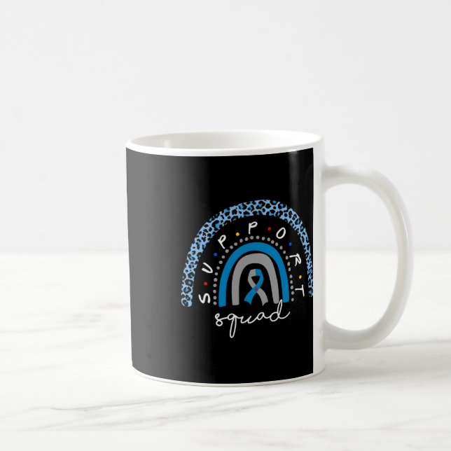 Diabetes Awareness Rainbow Leopard Support Squad B Kaffeetasse (Rechts)