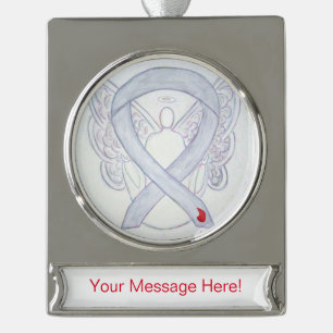 Diabetes Awareness Ribbon Angel Art Ornament