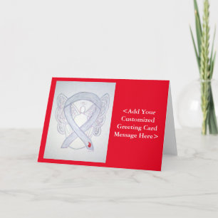 Diabetes Awareness Ribbon Angel Cards Karte
