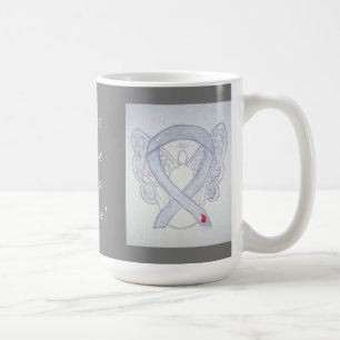 Diabetes Awareness Ribbon Angel Custom Art Tasse
