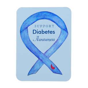 Diabetes Awareness Ribbon Art Custom Kühlschrankma Magnet