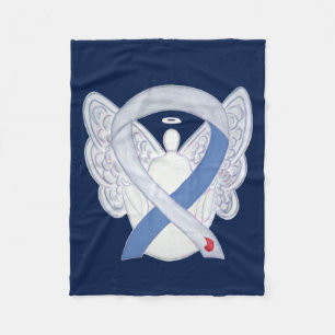 Diabetes Awareness Ribbon IDDM Angel Soft Blanket Fleecedecke
