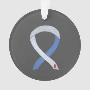 Diabetes Awareness Ribbon IDDM Custom Ornaments Ornament