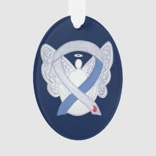 Diabetes Awareness Ribbon IDDM Engel Ornament