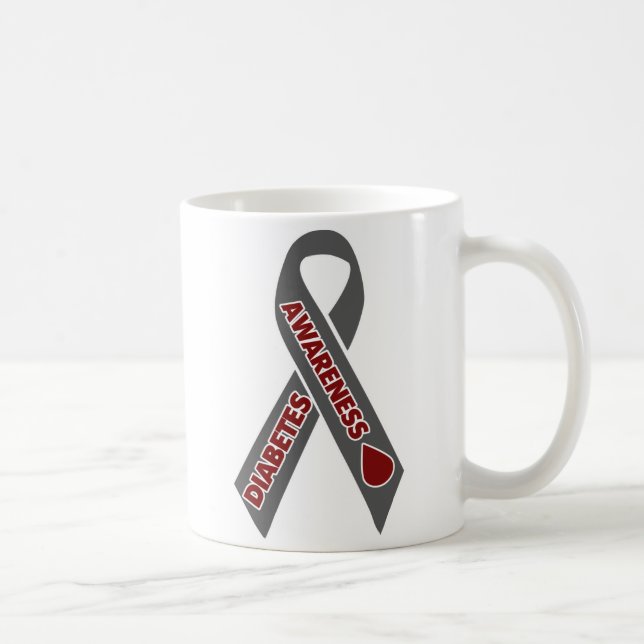 Diabetes Awareness Ribbon Kaffeetasse (Rechts)