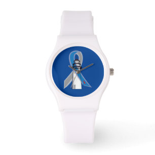 Diabetes Awareness Ribbon Leuchtturm der Hoffnung Armbanduhr