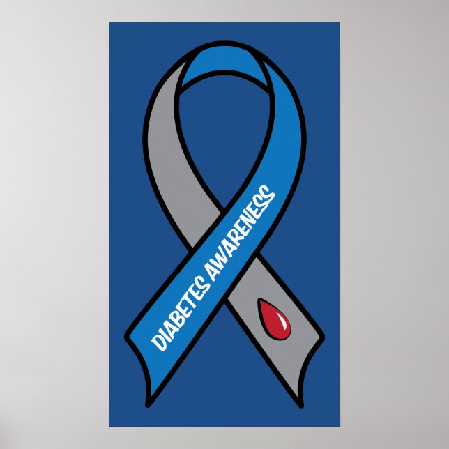 Diabetes Awareness Ribbon Poster (Vorne)