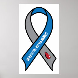 Diabetes Awareness Ribbon Poster