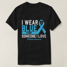 Diabetes Awareness Shirt, ich trage blaues Shirt