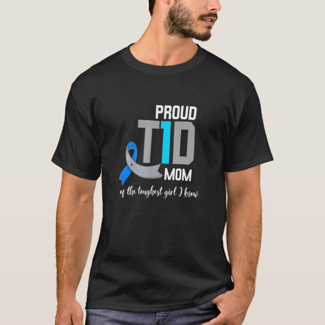 Diabetes Awareness stolz T1D Mama der härtesten G T-Shirt (Vorderseite)
