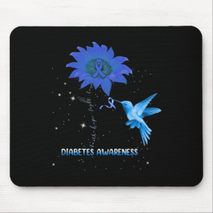 Diabetes Awareness Sunflower Lover Hummingbird Rib Mousepad