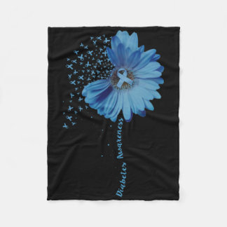 Diabetes Awareness Sunflower Ribbon Geschenk Fleecedecke