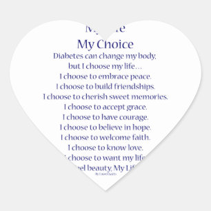 Diabetes Awareness Support Gedicht Decal Stickers