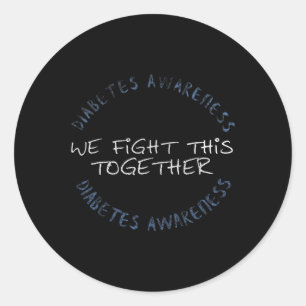 Diabetes Awareness T1D - Diabetes Mama Vater Famil Runder Aufkleber
