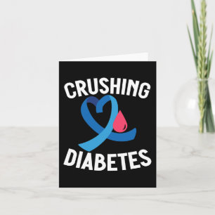 Diabetes Awareness T1D Warrior Breushing Diabetes Karte