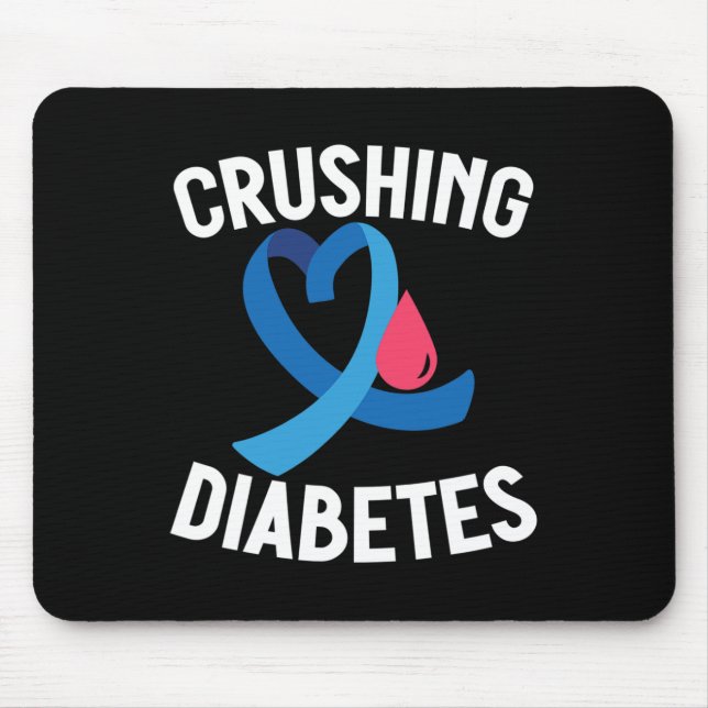 Diabetes Awareness T1D Warrior Breushing Diabetes Mousepad (Vorne)