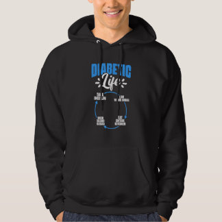 Diabetes Awareness Type 1 2  Men Women Diabetic Li Hoodie