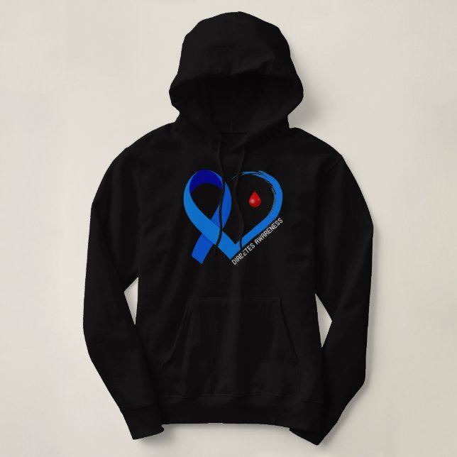 Diabetes Awareness Warrior Gift Hoodie (Design vorne)
