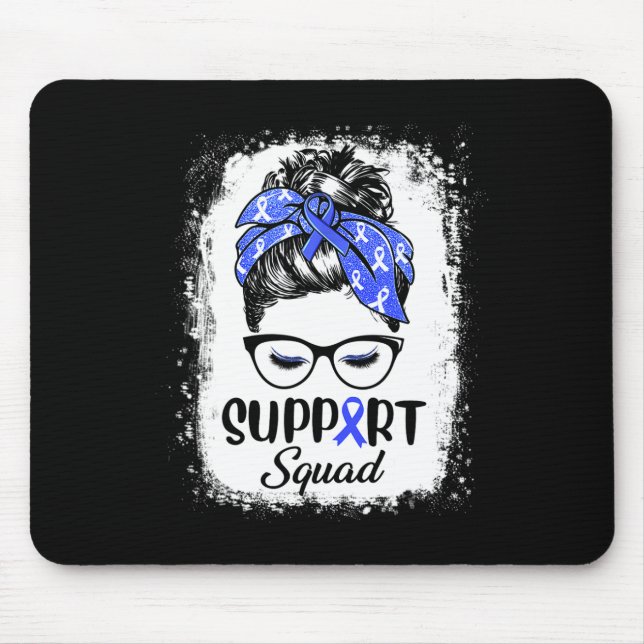 Diabetes Awareness Women konfrontiert Messy Bun Ha Mousepad (Vorne)
