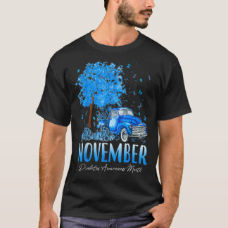 Diabetes Bewusstsein Frauen Kinder ich trage blau  T-Shirt