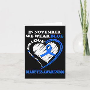 Diabetes-Bewusstsein im November tragen wir blau Karte