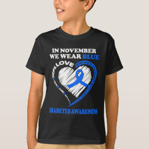 Diabetes-Bewusstsein im November tragen wir blau T-Shirt