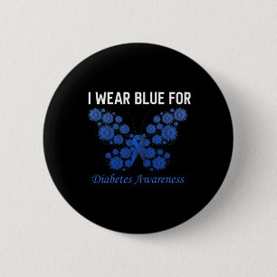 Diabetes-Bewusstsein im November tragen wir blaue  Button