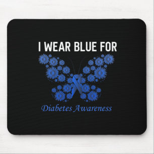 Diabetes-Bewusstsein im November tragen wir blaue  Mousepad
