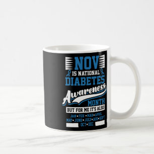 Diabetes-Bewusstsein Monat T1 T2 Kaffeetasse