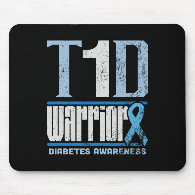 Diabetes-Bewusstsein Monat T1D Diabetes-Krieger Mousepad (Vorne)
