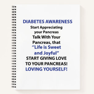 Diabetes-Bewusstsein Notizbuch