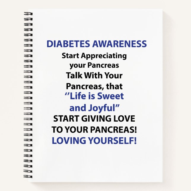 Diabetes-Bewusstsein Notizbuch (Vorderseite)