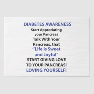 Diabetes-Bewusstsein Seidenpapier