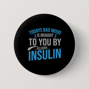 Diabetes-Bewusstsein Typ 1 2 - Diabetiker T1d T2d  Button
