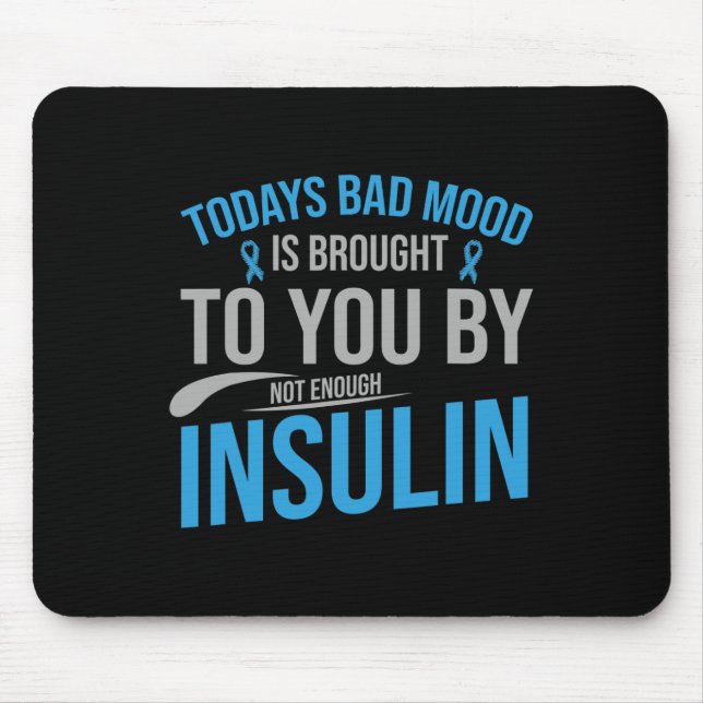 Diabetes-Bewusstsein Typ 1 2 - Diabetiker T1d T2d  Mousepad (Vorne)