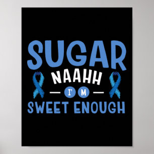 Diabetes-Bewusstsein Typ 1 2 - Diabetiker T1d T2d  Poster