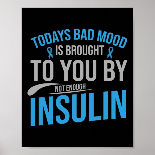 Diabetes-Bewusstsein Typ 1 2 - Diabetiker T1d T2d  Poster (Vorne)