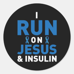 Diabetes-Bewusstsein Typ 1 2 - Diabetiker T1D T2D Runder Aufkleber