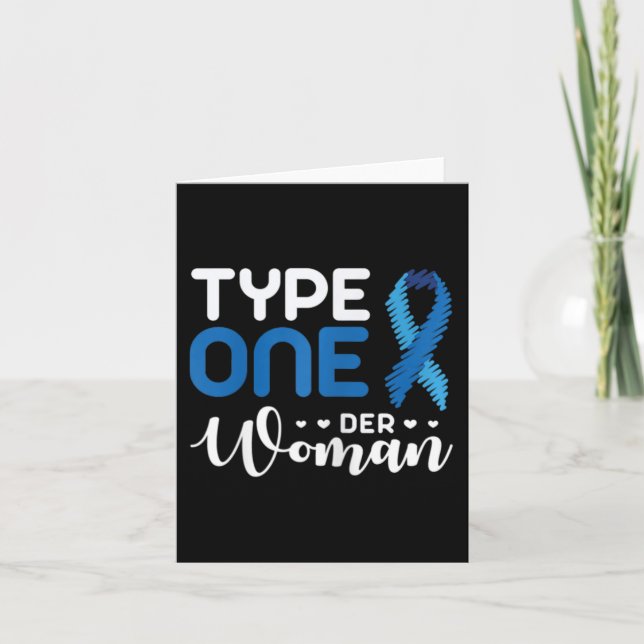 Diabetes-Bewusstsein Typ 1 - Diabetiker T1D 2 Karte (Vorderseite)