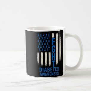 Diabetes-Bewusstsein - Unterstützung der USA Kaffeetasse